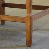 1960s mid-century brutalist Danish coffee table in oak attributed to Kjærnulf