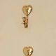 Vintage Brass Heart Shaped Wall Sconces