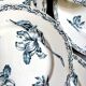 6 flat plates Lunéville in blue ironstone, "Tulip" service