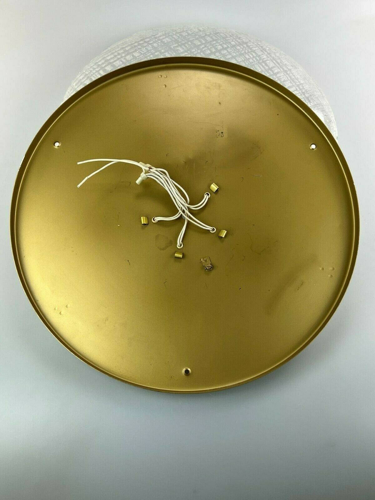 60s 70s lamp light plafoniere flush mount ice glass hillebrand 60s