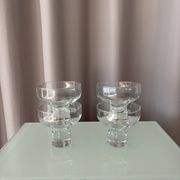 Ensemble de 4 verres à champagne vintage Aral / coupes à dessert