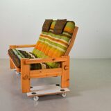 Yngve Ekstrom Scandinavian Design Pinewood 2-Seat Dymling Sofa Swedese 70s