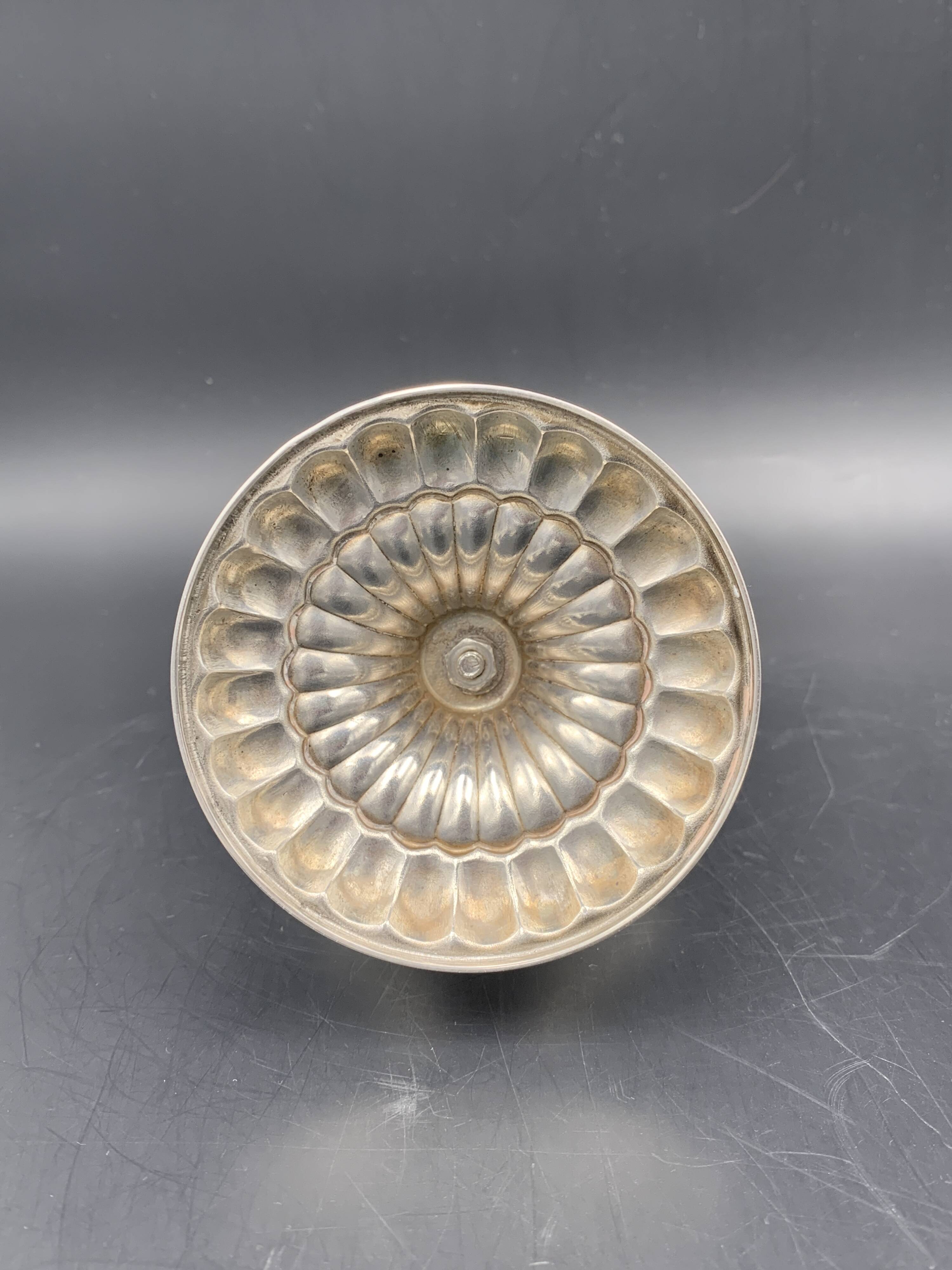 Fleuron - Christofle - Vintage caviar spoon display "Flower of Poseidon" in silver metal