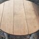 Louis Philippe style table felling solid oak wood brut white