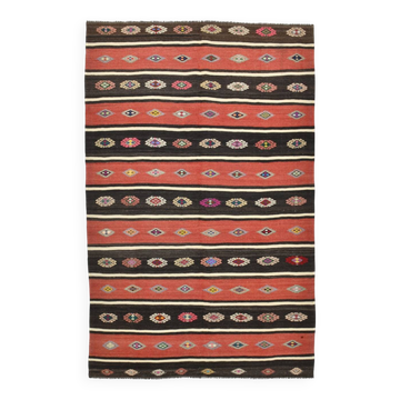 Vintage Wool Kilim Rug, 178x274 Cm