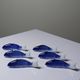 6 porcelain koi carp chopstick/knife rests, China, 1960s-1980s