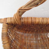 Old wicker basket, semicircle, to hang