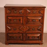 17th Century Jacobean Chest of Drawers in Oak and Walnut