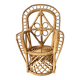Rattan armchair peacock for doll