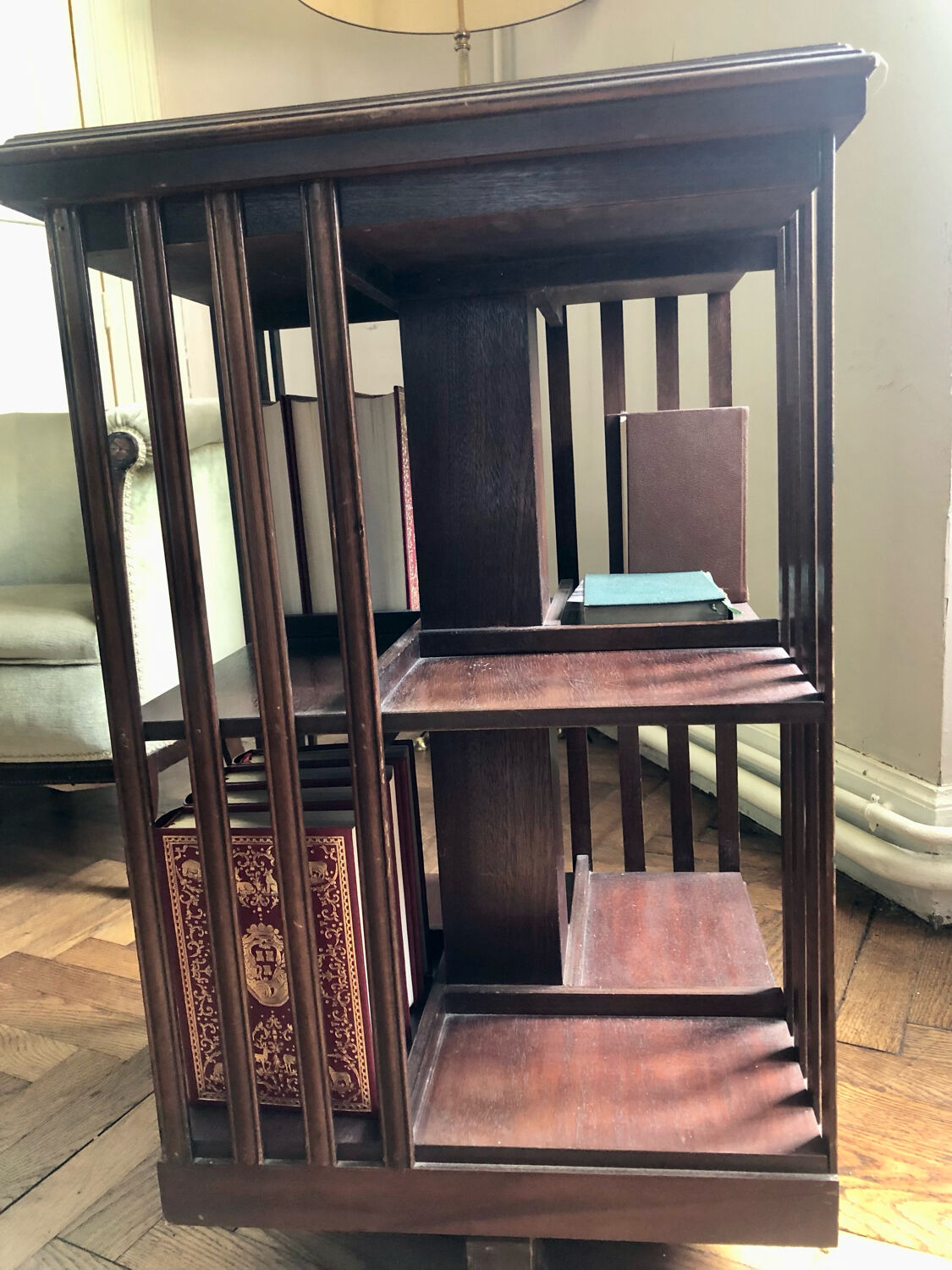 English revolving bookcase