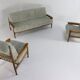 Set van designer bank + 2 fauteuils 'Sliedrecht' - opnieuw bekleed