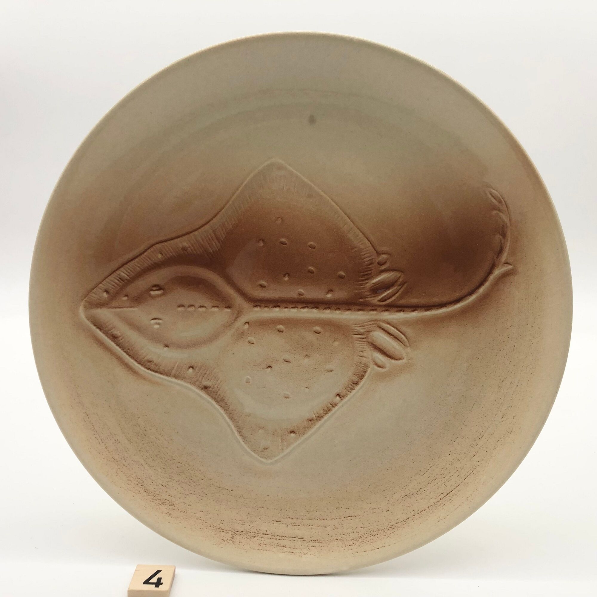 6 fish plates, earthenware of St Amand