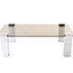 Mid-century coffe table withe opaline glass & chromed legs, italy 1970's