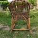 Rocking-chair vintage rotin