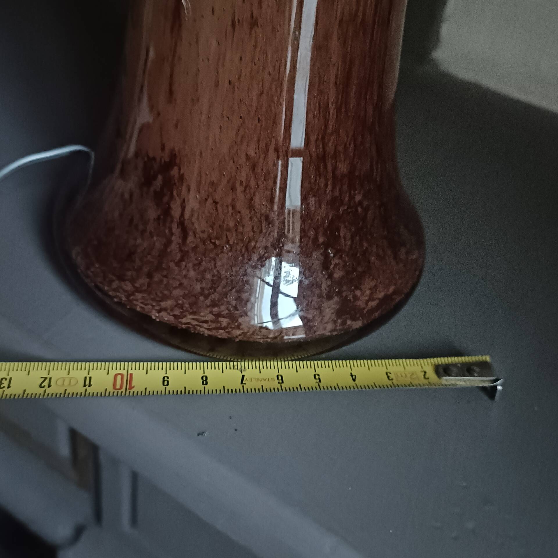 Lampe en verre bullé vintage 