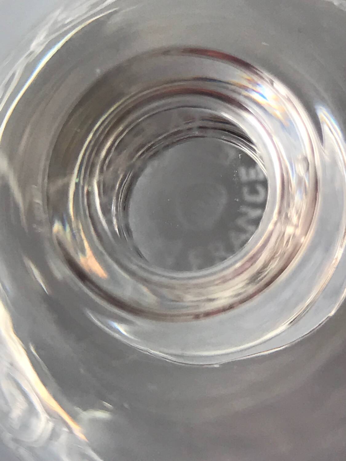 Acid-etched Baccarat glasses
