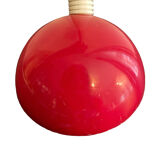 Articulated desk lamp in the shape of a vintage red and white hand