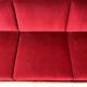 Daybed in beech and red fabric by jitona, vintage czech 1970s