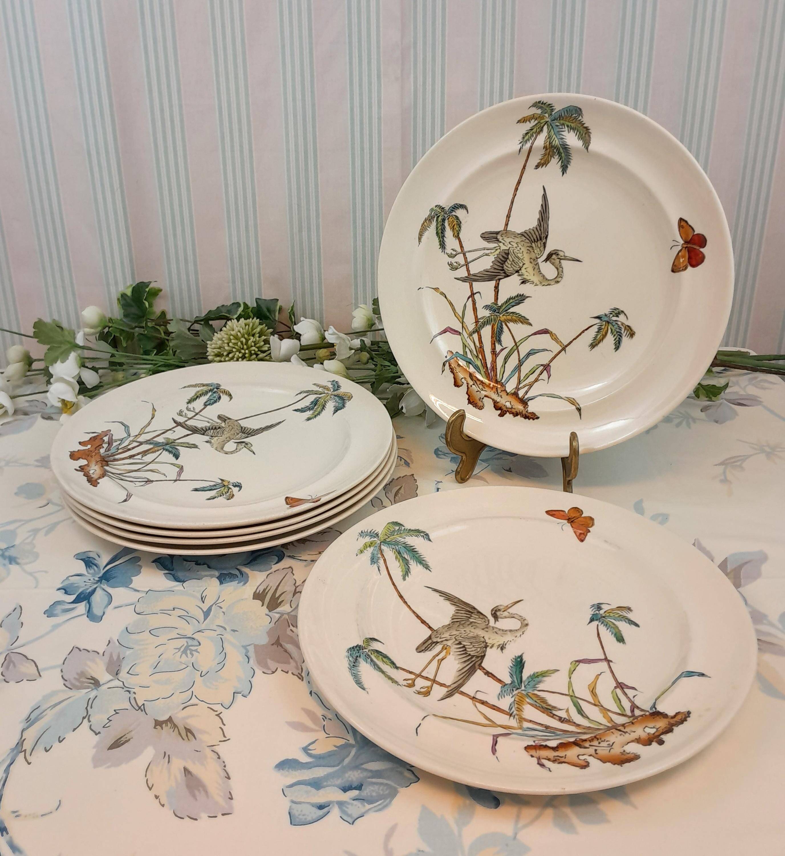 6 Palms Plate Egret Copeland