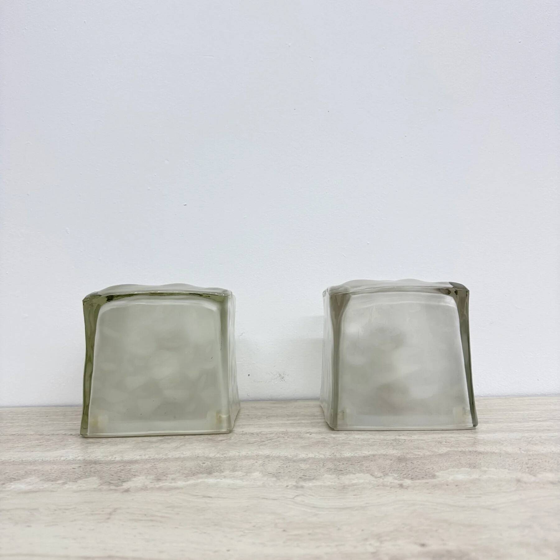 Set of 2 Iviken Ikea ice cube lamps, 1970s