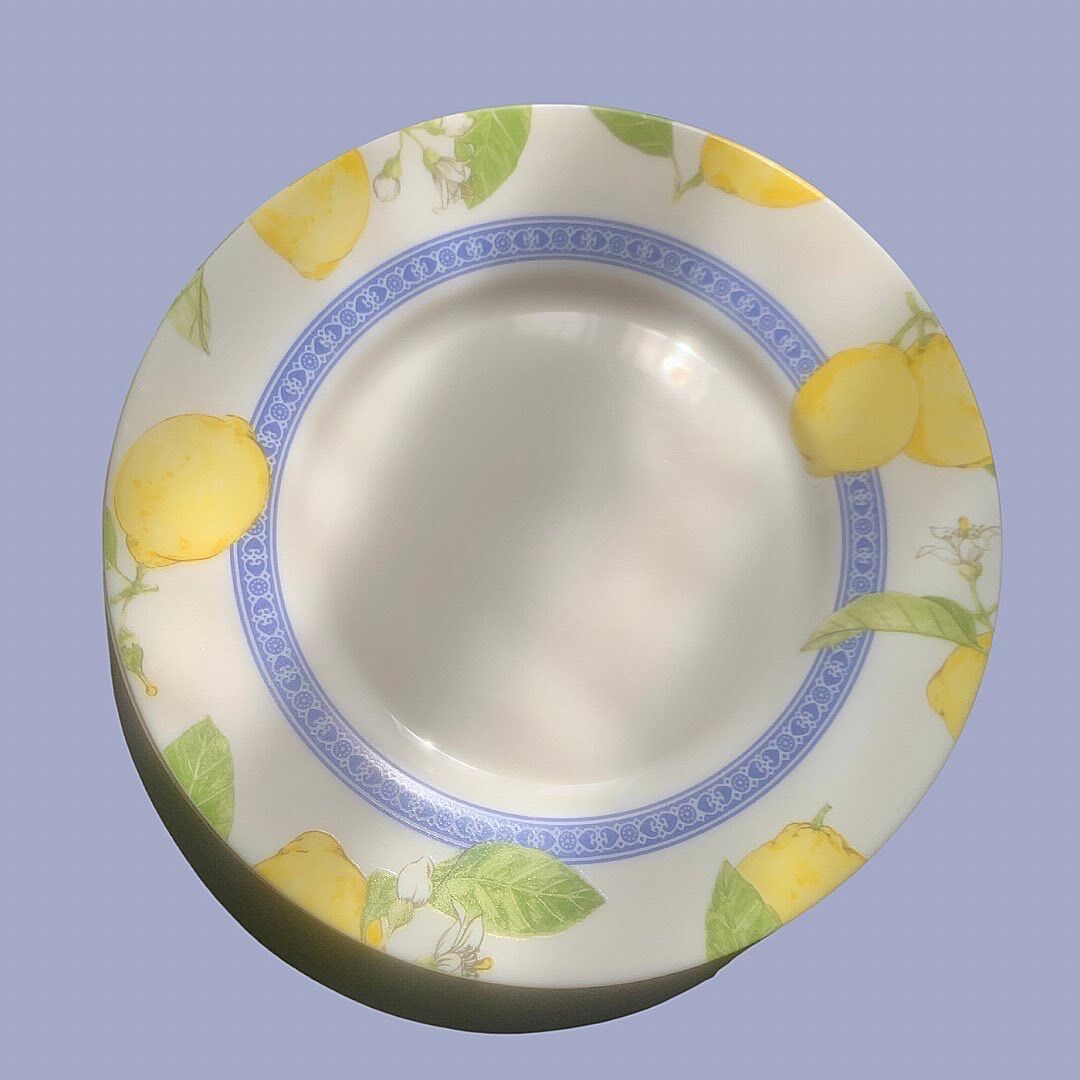Lot De 5 Assiettes Arcopal Vintage Motif Rose De France - Années 60, Verre Blanc - Occasion En Bon état