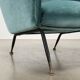 Vintage velvet and brass armchair, design, Italy, 1950s-1960s