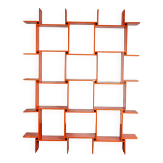Bibliothèque italienne orange