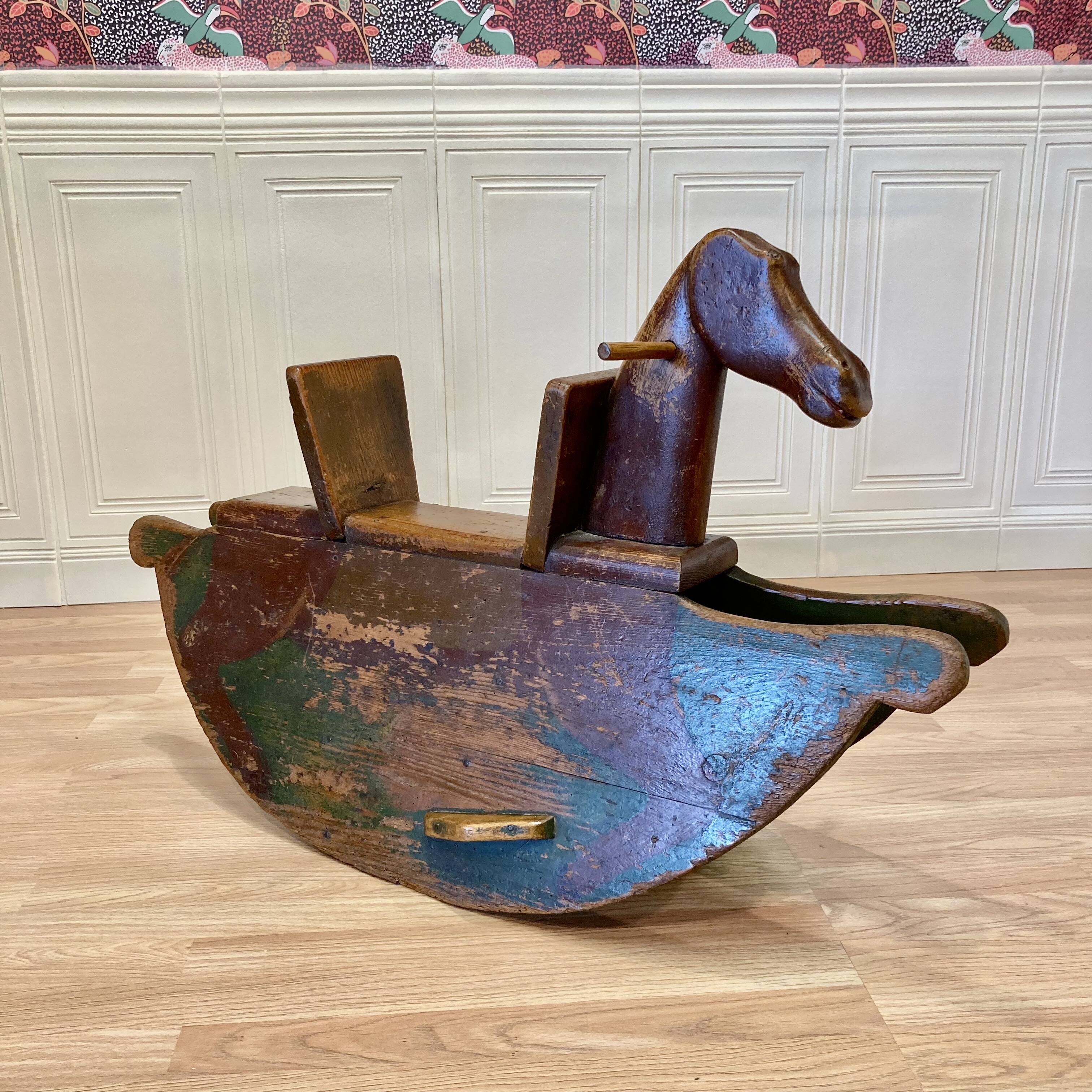 Wooden rocking horse 1950