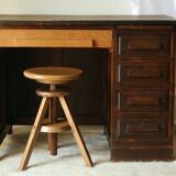 Vintage oak pedestal desk