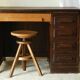 Vintage oak pedestal desk