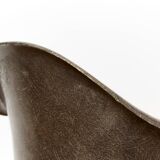 Seal Brown DAX fiberglass chair by Charles & Ray Eames for Herman Miller
