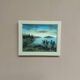 Swedish oil on canvas “Lakeside” attributed to Kulo Green, vintage & framed 29×24cm