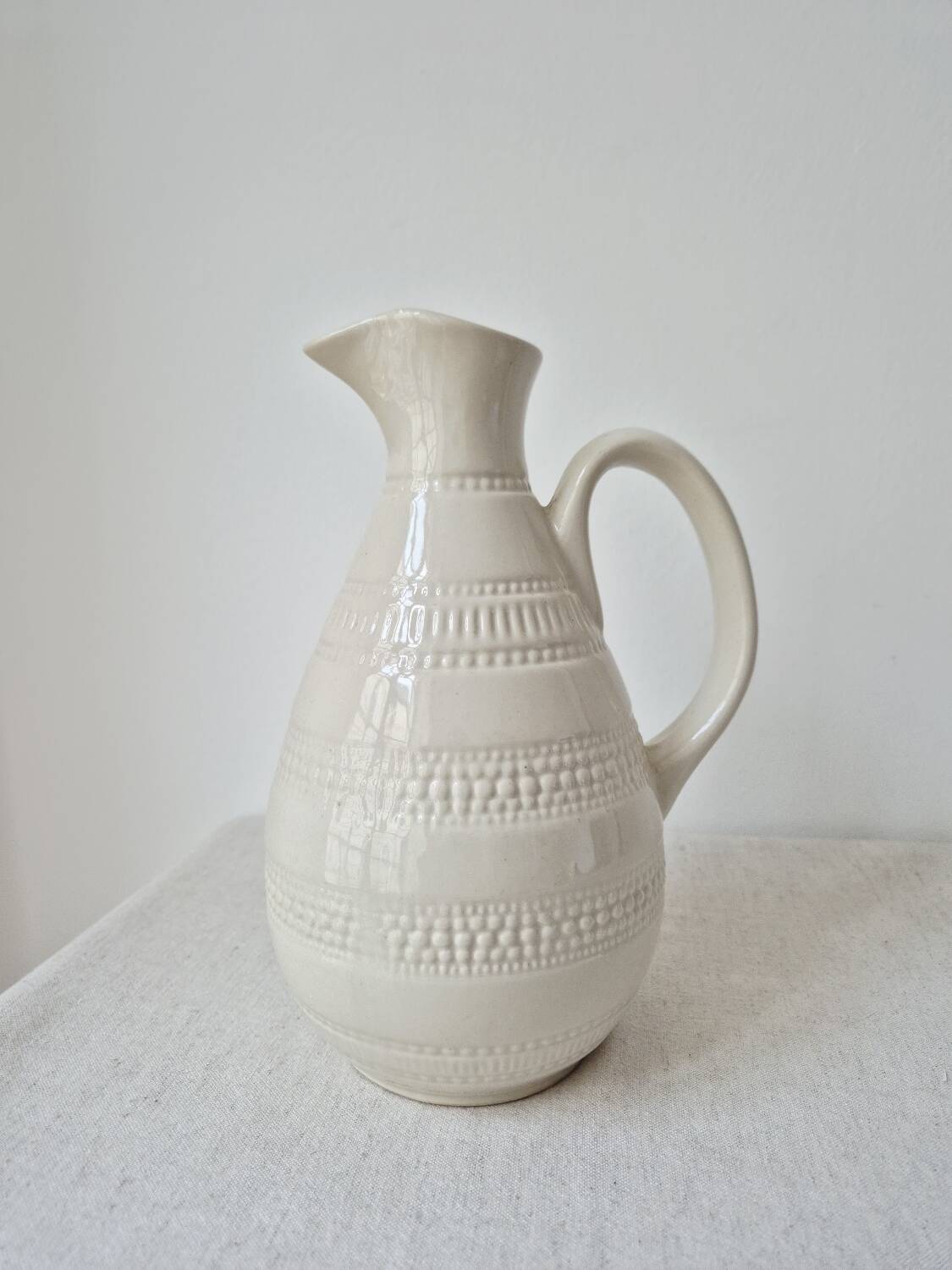 Stoneware Carafe/Vase '1970s "Grespots" - Digoin France Vintage