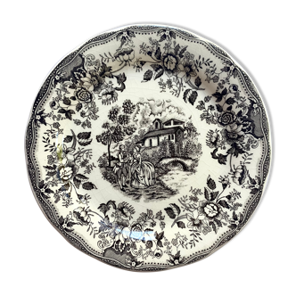 Dessert Plates Vintage Style English, Ironstone Tableware C.P. Model "Lovers"