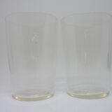 2 old-faceted glasses