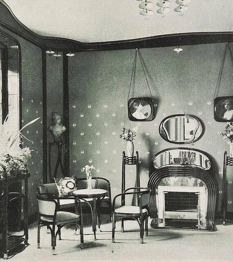 Secession office chair no. 715F by Gustav Siegel for J&J Kohn