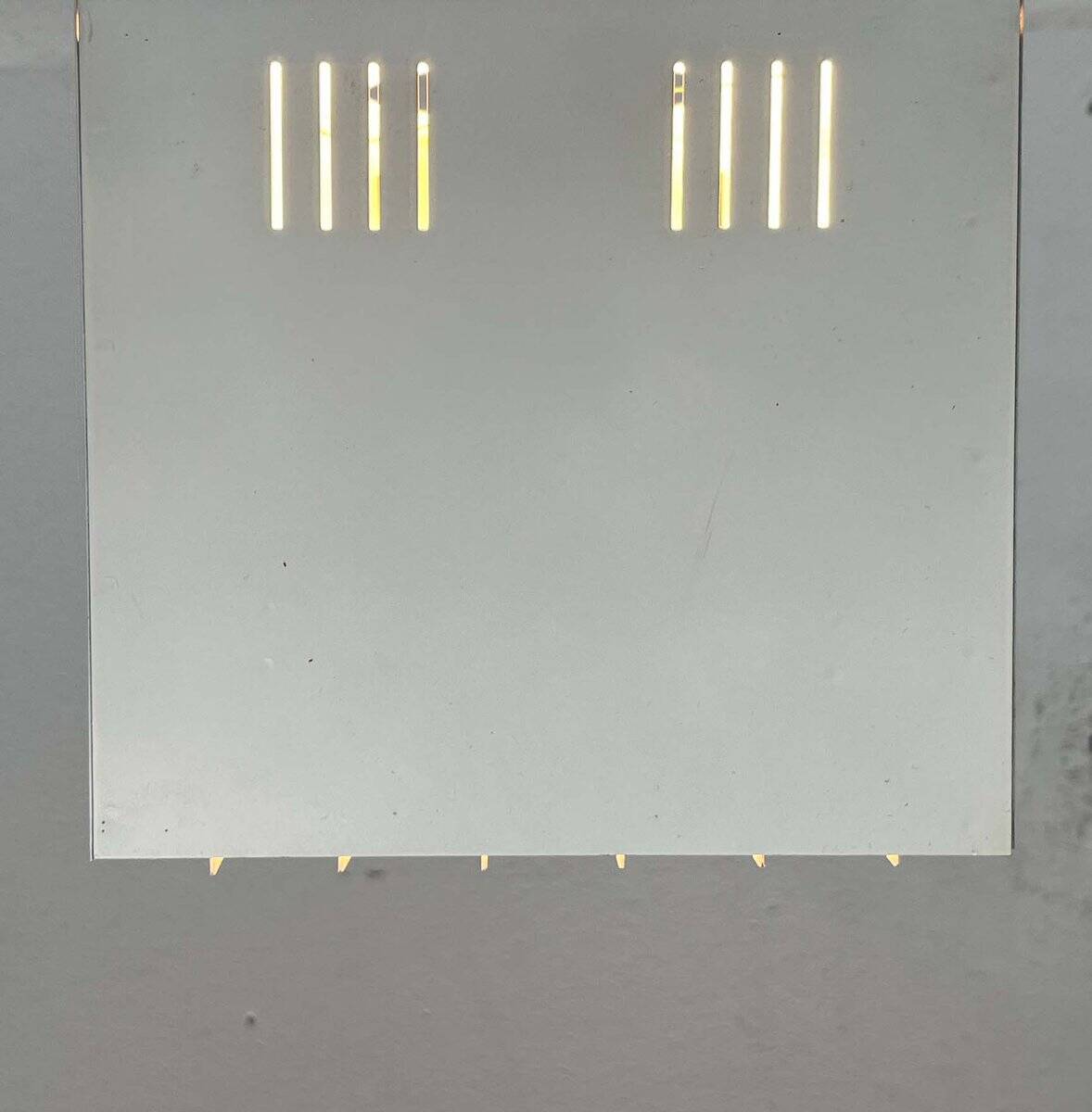 Modern minimalist cube ceiling light from the mid-century, Finland, 1960s.