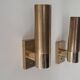 Pair of vintage adjustable wall lights, brass, France 1960