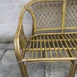 2-seater rattan bench