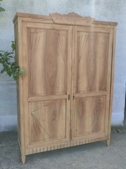 Natural wood cabinet, linen