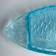 Fish pocket in turquoise blue glass 70s