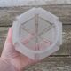 Art Deco lamp globe in frosted glass shapes ovoide geometric patterns