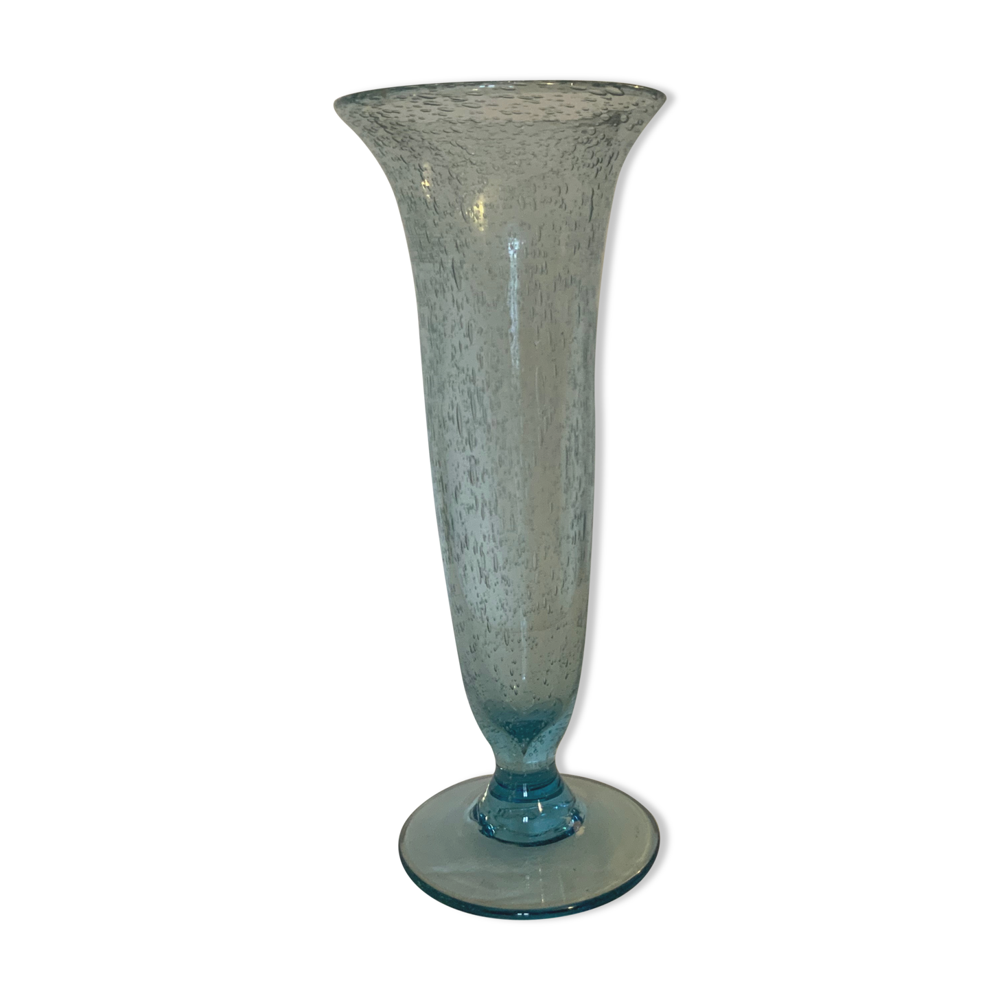 Biot blue vase
