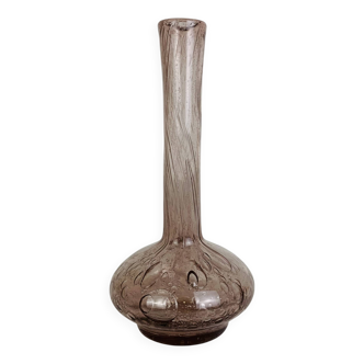 Purple bubble glass soliflore vase