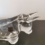empty pocket/animal ashtray in Vannes crystal: Taurus