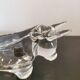 empty pocket/animal ashtray in Vannes crystal: Taurus