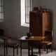 Antique Swedish table with a tilting top from the early 19th century in birch, 1800-1850s.