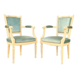 Pair of Louis XVI style armchairs