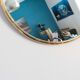 Brass mirror 60cm, 1960s