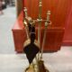 Vintage brass fireplace servant